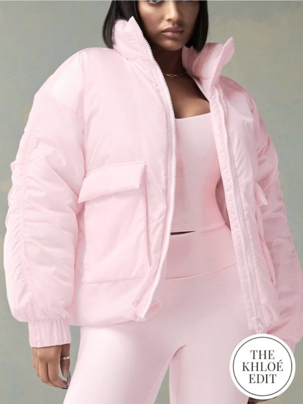 Fabletics Pastel Pink Puffer Jacket